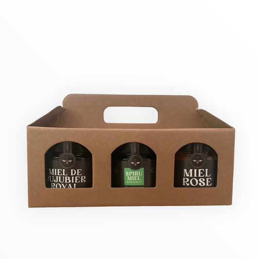 Coffret 3 miels 250g